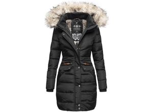 4059072426283 - NAVAHOO Damen Stylischer Steppmantel Winter Parka mit edlem Fellimitat Paula