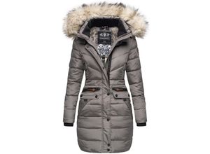 4059072426696 - NAVAHOO Damen Stylischer Steppmantel Winter Parka mit edlem Fellimitat Paula