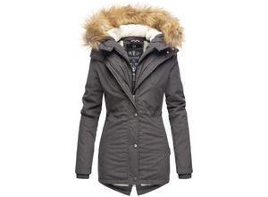 4059072426702 - MARIKOO Damen Edler Wintermantel Winterparka mit Kunstfellkapuze Akira