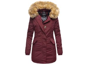 4059072426948 - MARIKOO Damen edler Wintermantel Parka mit Kunstfellkapuze Karmaa