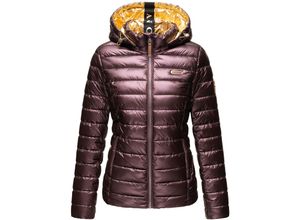 4059072431324 - NAVAHOO Damen Steppjacke Winterjacke in metallic Optik mit abnehmbare Kapuze Aurelianaa