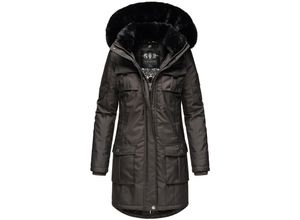 4059072438477 - NAVAHOO Damen Wintermantel Parka mit abnehmbarer Kapuze und Einkaufstasche Tiniis