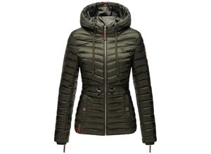 4059072439603 - MARIKOO Damen Designer Outdoorjacke Steppjacke mit Kapuze Aniyaa