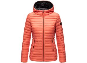 4059072439979 - MARIKOO Damen Steppjacke Übergangsjacke mit kontrastfarbendem Reißverschluss Asraa