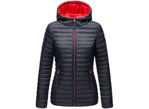 4059072440111 - MARIKOO Damen Steppjacke Übergangsjacke mit kontrastfarbendem Reißverschluss Asraa