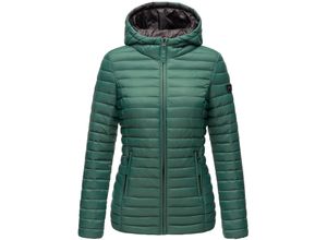 4059072440180 - MARIKOO Damen Steppjacke Übergangsjacke mit kontrastfarbendem Reißverschluss Asraa