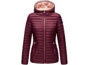 4059072440395 - MARIKOO Damen Steppjacke Übergangsjacke mit kontrastfarbendem Reißverschluss Asraa