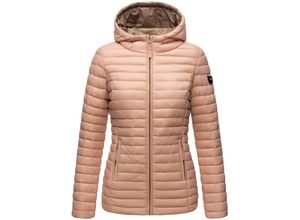 4059072440463 - MARIKOO Damen Steppjacke Übergangsjacke mit kontrastfarbendem Reißverschluss Asraa