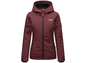 4059072441705 - MARIKOO Damen Sportliche Outdoorjacke Übergangs Regenjacke mit Kapuze Brombeere