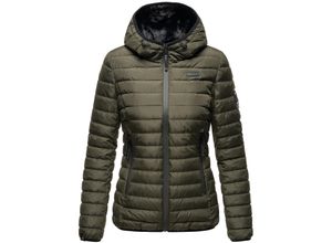 4059072443433 - MARIKOO Damen Winterjacke Steppjacke mit kuschlig weichem Teddyfell Jaylaa