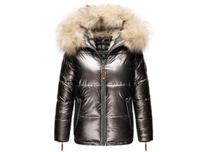 4059072443648 - NAVAHOO Damen Winterjacke Warm Gefütterte Steppjacke mit Kunstfellkapuze Tikunaa