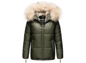 4059072443693 - NAVAHOO Damen Winterjacke Warm Gefütterte Steppjacke mit Kunstfellkapuze Tikunaa