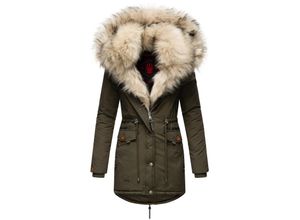 4059072443976 - NAVAHOO Damen Wintermantel Dicker Winterparka mit 2 Kunstpelz-Kapuzen Sweety