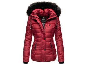 4059072444133 - NAVAHOO Damen Modische Winterjacke Steppjacke mit Kunstpelz Kapuze Zuckerbiene