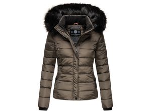 4059072444683 - NAVAHOO Damen Steppjacke Hochwertige Winterjacke Mit Voluminöser Kunstpelz-Kapuze Miamor