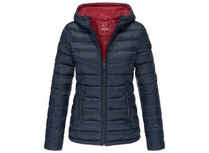 4059072446496 - MARIKOO Damen modische Steppjacke Übergangsjacke mit großer Kapuze Lucy