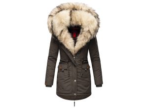 4059072446922 - NAVAHOO Damen Wintermantel Dicker Winterparka mit 2 Kunstpelz-Kapuzen Sweety