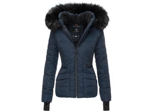 4059072447301 - NAVAHOO Damen hochwertige Steppjacke Winterjacke mit edler Kunstfell- Kapuze Adele