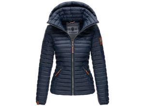 4059072447998 - MARIKOO Damen Stylische Steppjacke Übergangsjacke mit abnehmbarer Kapuze Löwenbaby