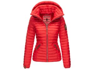 4059072448094 - MARIKOO Damen Stylische Steppjacke Übergangsjacke mit abnehmbarer Kapuze Löwenbaby