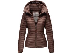 4059072448148 - MARIKOO Damen Stylische Steppjacke Übergangsjacke mit abnehmbarer Kapuze Löwenbaby