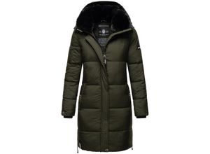 4059072448520 - MARIKOO Damen Winterjacke Steppmantel Weichem Innenkragen & Abnehmbarer Kapuze Streliziaa