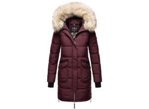 4059072452619 - MARIKOO Damen Winter Parka Steppmantel mit Abnehmbarem Kunstfellkragen Chaskaa