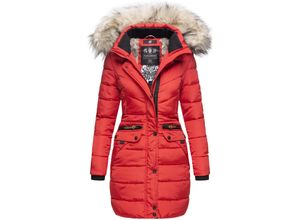 4059072453128 - NAVAHOO Damen Stylischer Steppmantel Winter Parka mit edlem Fellimitat Paula