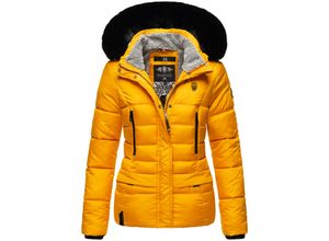 4059072454033 - NAVAHOO Damen Winterjacke Steppjacke mit Teddyfell & Kunstpelz Kapuze Loveleen