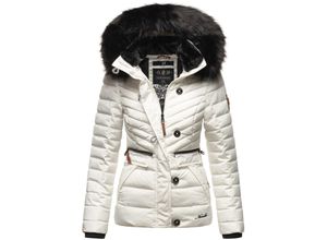 4059072460652 - NAVAHOO Damen Winterjacke Warm gefütterte Steppjacke mit Kunstfell-Kapuze Wisteriaa