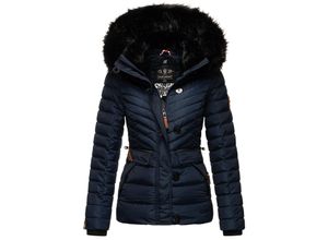 4059072460720 - NAVAHOO Damen Winterjacke Warm gefütterte Steppjacke mit Kunstfell-Kapuze Wisteriaa