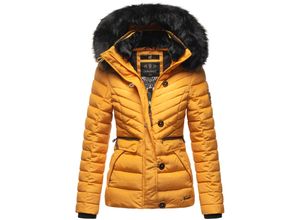 4059072460843 - NAVAHOO Damen Winterjacke Warm gefütterte Steppjacke mit Kunstfell-Kapuze Wisteriaa