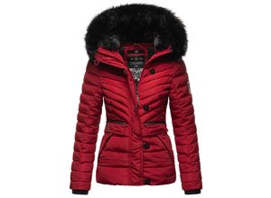 4059072460904 - NAVAHOO Damen Winterjacke Warm gefütterte Steppjacke mit Kunstfell-Kapuze Wisteriaa