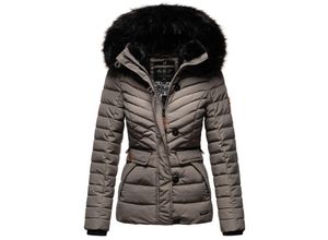 4059072461086 - NAVAHOO Damen Winterjacke Warm gefütterte Steppjacke mit Kunstfell-Kapuze Wisteriaa