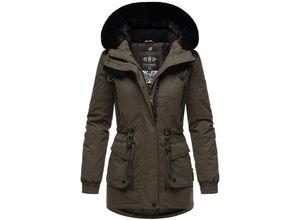 4059072461802 - NAVAHOO Damen Sportlicher Wintermantel Baumwoll-Parka mit Kapuze Olessaa