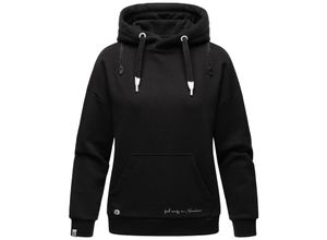 4059072462908 - NAVAHOO Damen Kuscheliger Kapuzensweatshirt Hoodie mit breiten Tunnelzugkordeln Zuckerbärchen