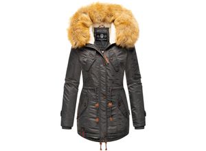 4059072463233 - NAVAHOO Damen Hochwertiger Wintermantel Winterparka mit großem Kunstfell La Viva