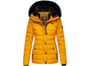 4059072465381 - NAVAHOO Damen Warme Steppjacke Winterjacke mit weicher Kunstfell-Kapuze Milianaa