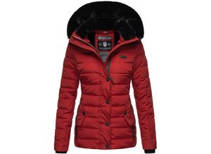 4059072465442 - NAVAHOO Damen Warme Steppjacke Winterjacke mit weicher Kunstfell-Kapuze Milianaa