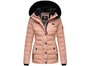 4059072465688 - NAVAHOO Damen Warme Steppjacke Winterjacke mit weicher Kunstfell-Kapuze Milianaa