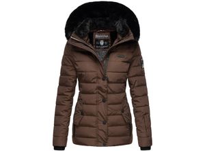 4059072465749 - NAVAHOO Damen Warme Steppjacke Winterjacke mit weicher Kunstfell-Kapuze Milianaa