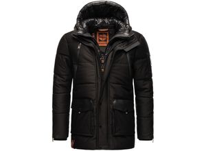 4059072465848 - STONE HARBOUR Herren Winterjacke Warm Gefütterter Wintermantel mit Doppelter Kapuze Mitjaa