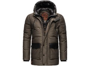 4059072466067 - STONE HARBOUR Herren Winterjacke Warm Gefütterter Wintermantel mit Doppelter Kapuze Mitjaa