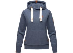 4059072467422 - NAVAHOO Damen Kapuzensweatshirt Hoodie mit Kapuze & Breiten Tunnelzugkordeln Damlaa