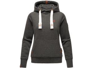 4059072467552 - NAVAHOO Damen Kapuzensweatshirt Hoodie mit Kapuze & Breiten Tunnelzugkordeln Damlaa