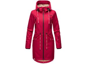 4059072468504 - MARIKOO Damen Softshelljacke Funktionsjacke mit warmen Teddyfleece & Kapuze Racquellee