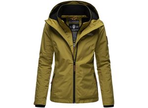 4059072469228 - MARIKOO Damen Sportliche Outdoorjacke Übergangs Regenjacke mit Kapuze Erdbeere