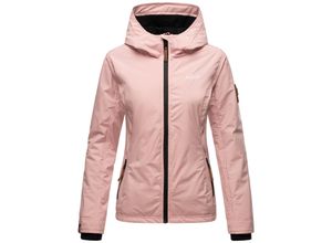 4059072469501 - MARIKOO Damen Sportliche Outdoorjacke Übergangs Regenjacke mit Kapuze Brombeere