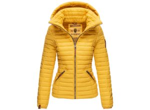 4059072470743 - MARIKOO Damen Stylische Steppjacke Übergangsjacke mit abnehmbarer Kapuze Löwenbaby