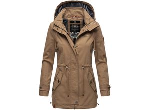 4059072471191 - MARIKOO Damen Moderner Outdoorjacke Übergangsparka aus Baumwolle mit Kapuze Nyokoo